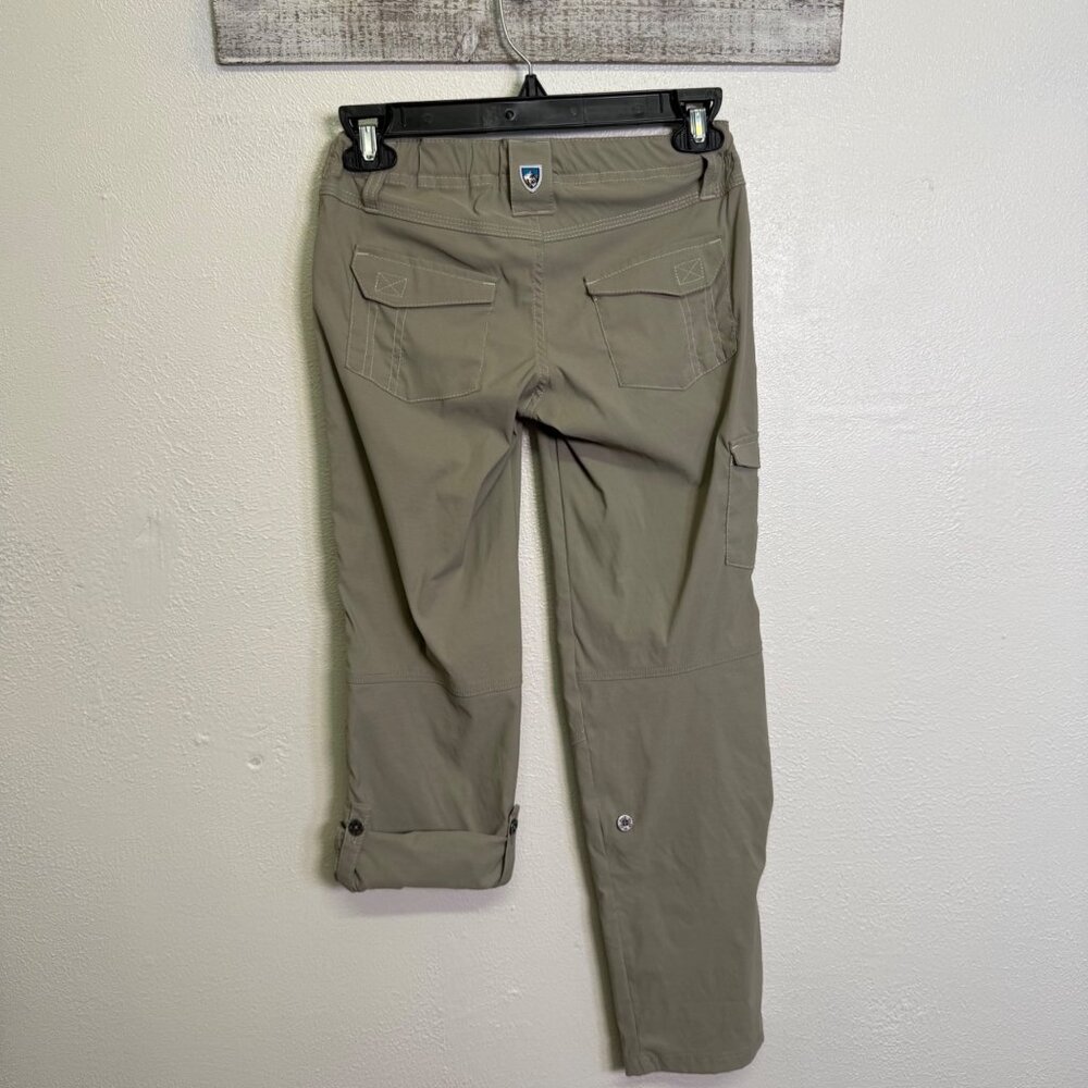 Kuhl Kids Khaki Roll-Up Cargo Pants M (10) Nylon Blend Active Outdoors Hiking